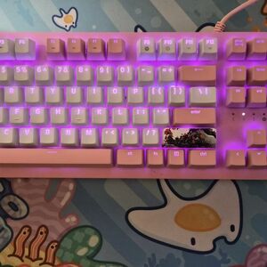 Pre-owned Razer Huntsman Pink and White Gaming Keyboard